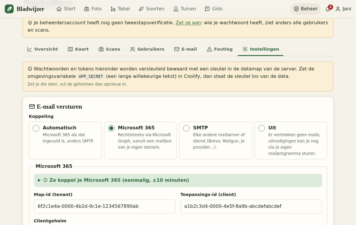 De mailkoppeling instellen